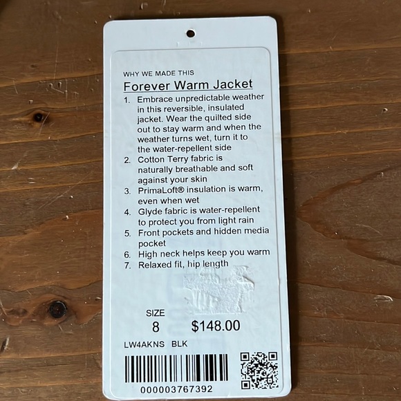Like New Lululemon Forever Warm Jacket in Black - Picture 7 of 15